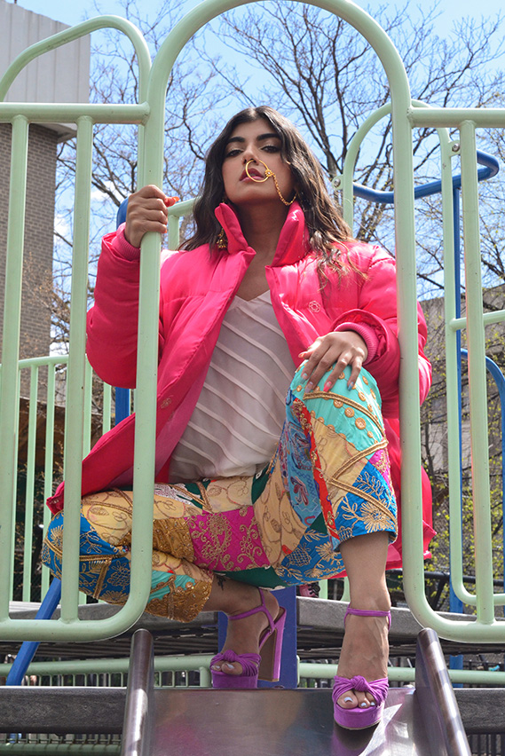 This look is inspired by the theme "bachpan ki yaadein," which means childhood memories in Urdu.