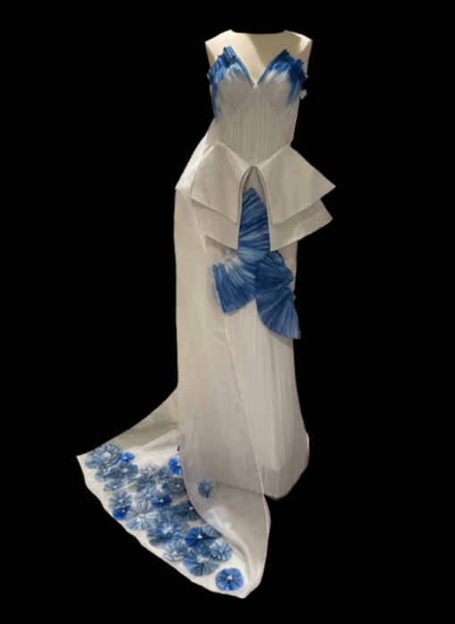 Side view of the peplum dress